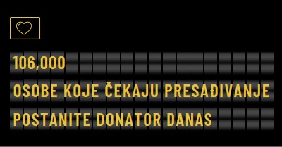 Postanite donator orgulje danas black modern-bold