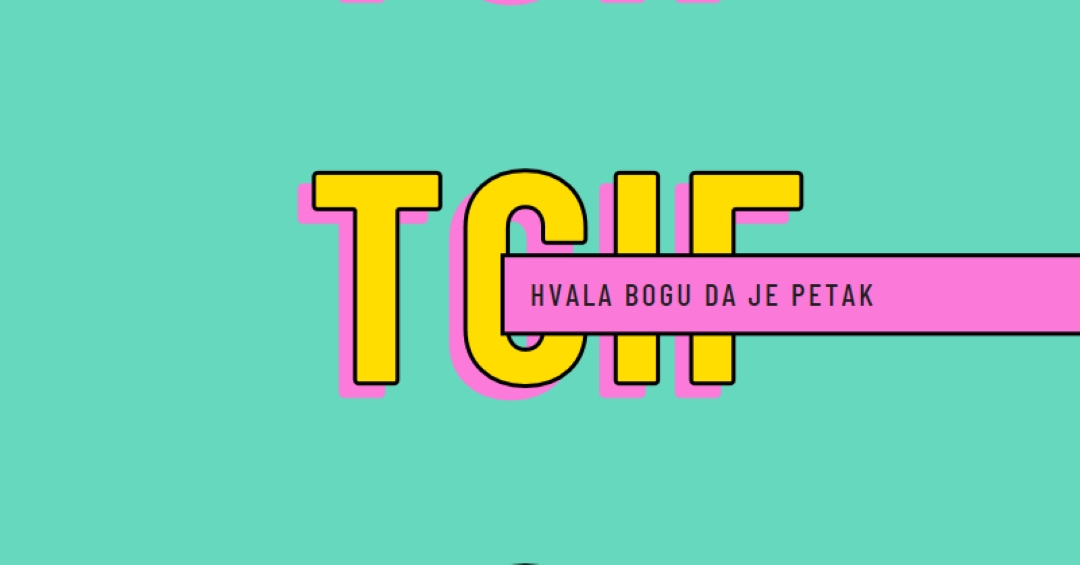 Hvala Bogu da je petak yellow modern-bold