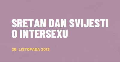 Sretan Dan svjesnosti Intersexa purple modern-bold