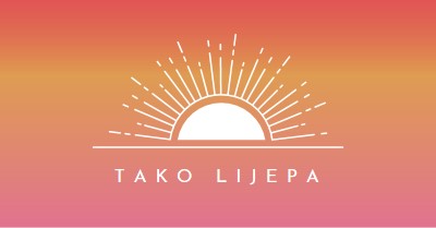 Tako lijepa poput zalaska sunca red organic-boho