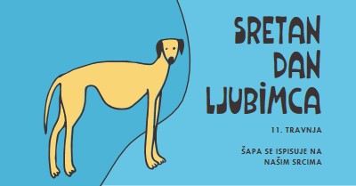 Šapa se ispisuje na našim srcima blue whimsical-line