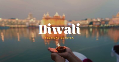 Svjetlo Diwalija blue modern-simple