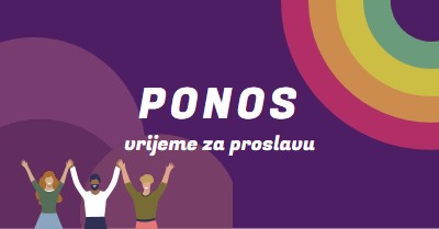 Proslava ponosa purple modern-bold