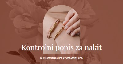 Kontrolni popis za nakit pink organic-boho