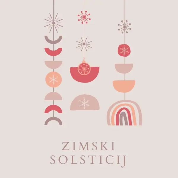 Lijep zimski solsticij gray organic-boho