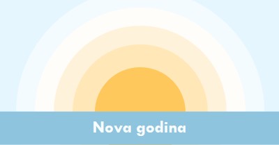 Novogodišnje sunce blue modern-simple