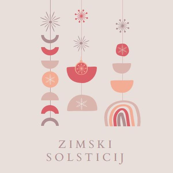 Lijep zimski solsticij gray organic-boho