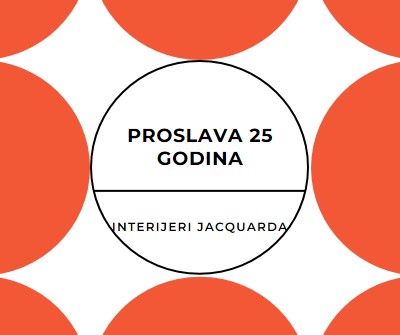 Proslava 25 godina orange modern-geometric-&-linear