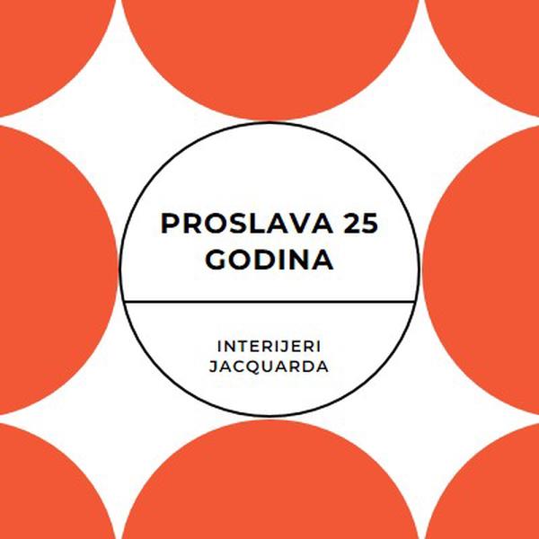 Proslava 25 godina orange modern-geometric-&-linear