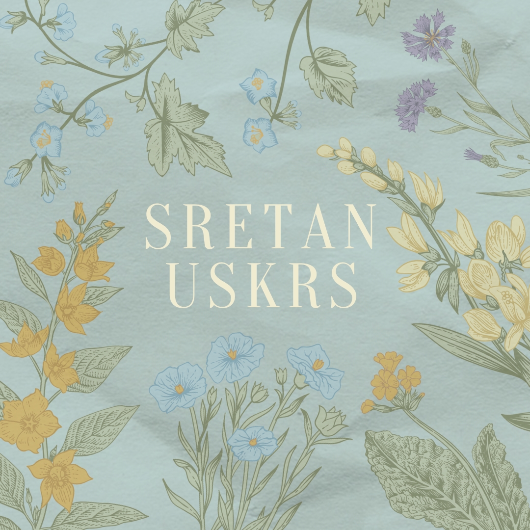 Uskršnje želje blue vintage-botanical
