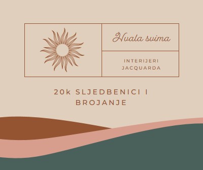 20k pratitelji i brojanje pink organic-boho