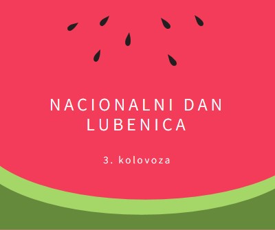 Nacionalni dan lubenice pink modern-simple