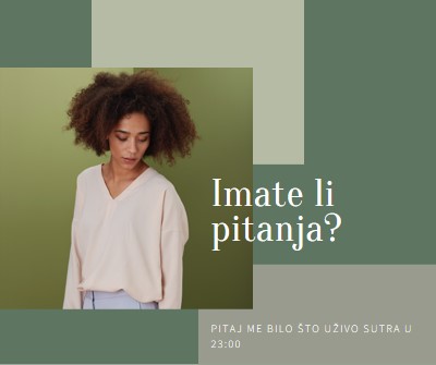 Imate li pitanja? green modern-simple