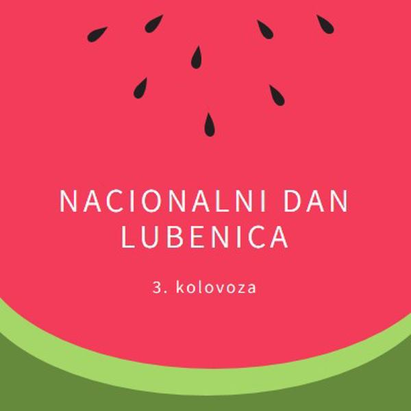 Nacionalni dan lubenice pink modern-simple