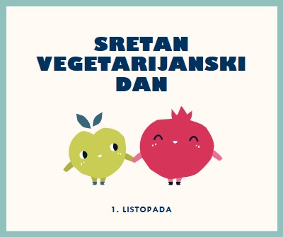 Sretan vegetarijanski dan white whimsical-line