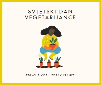 Svjetski vegetarijanski dan white modern-simple