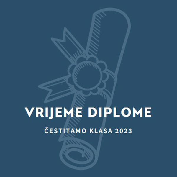 Vaša diploma blue modern-simple