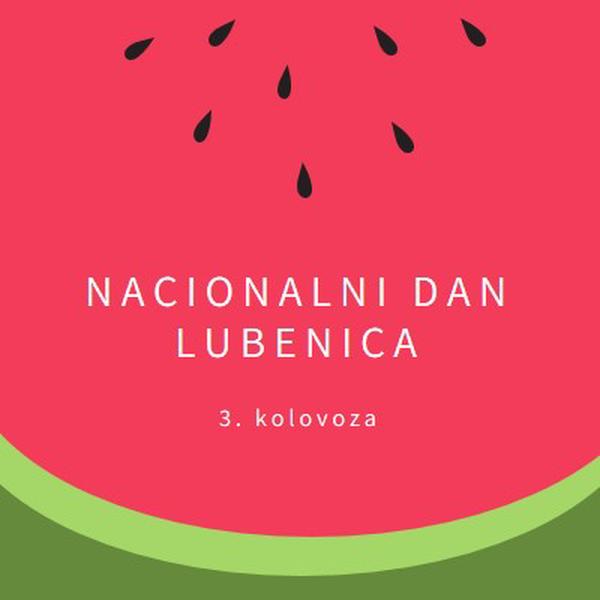 Nacionalni dan lubenice pink modern-simple