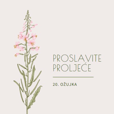 Proslavite proljeće white vintage-botanical