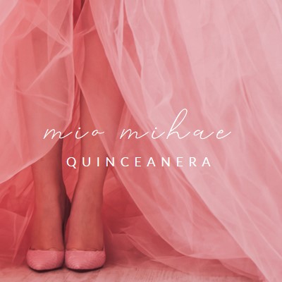 Quinceanera boje pink modern-simple