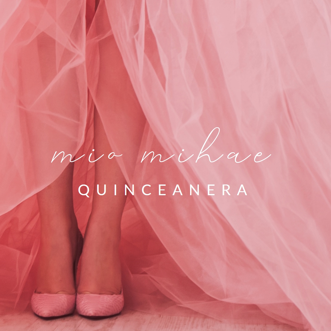 Quinceanera boje pink modern-simple