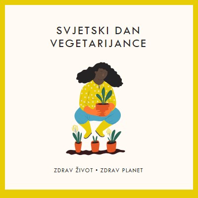 Svjetski vegetarijanski dan white modern-simple