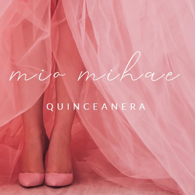 Quinceanera boje pink modern-simple