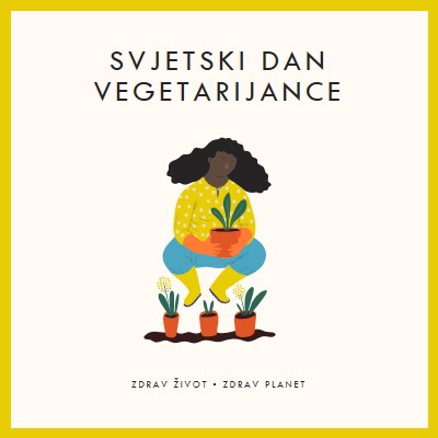 Svjetski vegetarijanski dan white modern-simple