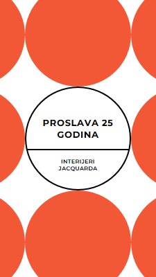 Proslava 25 godina orange modern-geometric-&-linear