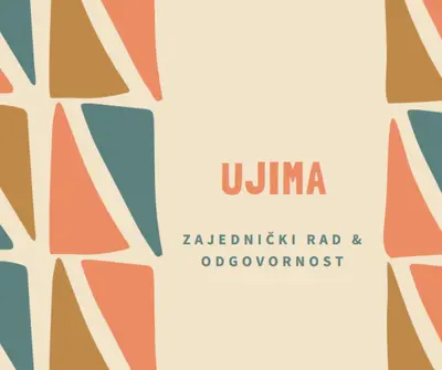 Kwanzaa princip Ujima orange whimsical-color-block