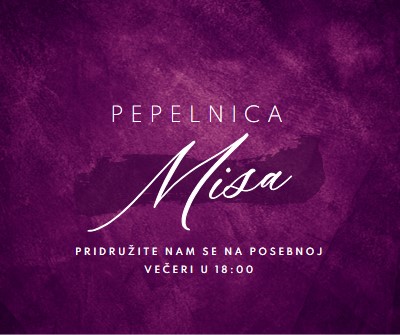 Pepelnica - misa purple modern-simple