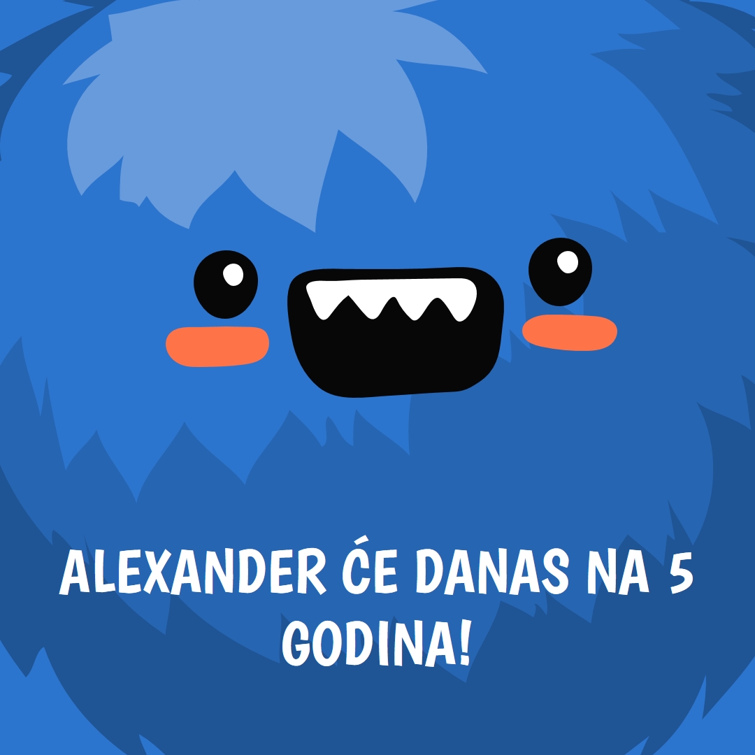 Malo čudovište puni pet blue whimsical-color-block