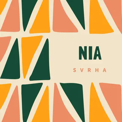 Kwanzaa princip Nia orange whimsical-color-block