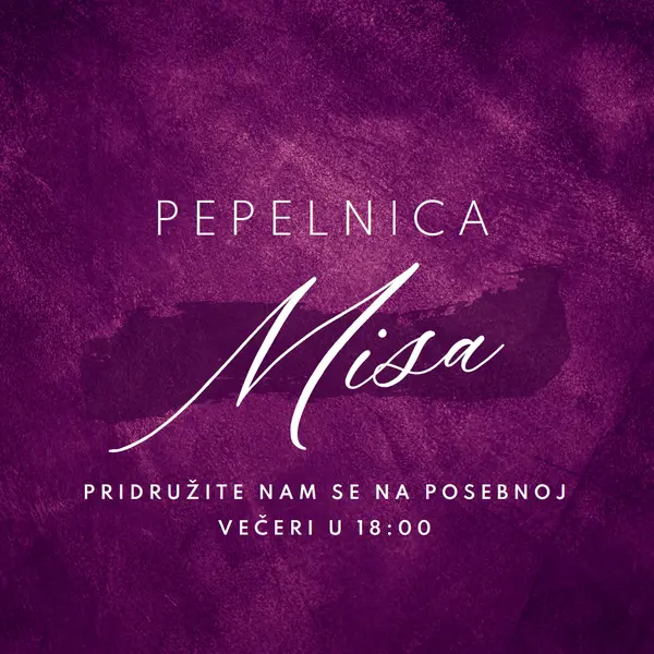 Pepelnica - misa purple modern-simple