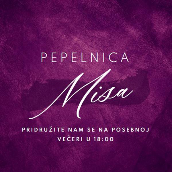 Pepelnica - misa purple modern-simple