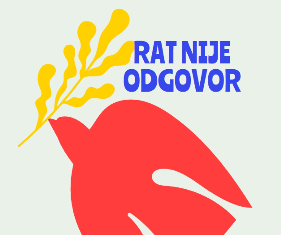 Očujte mir red vintage-retro