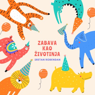 Životinja zabave yellow whimsical-color-block