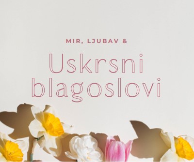 Uskrsni mir i ljubav gray modern-simple