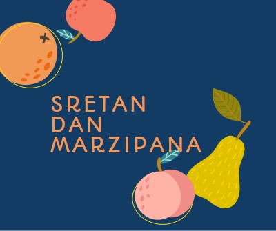 Sretan dan marzipana blue whimsical-line