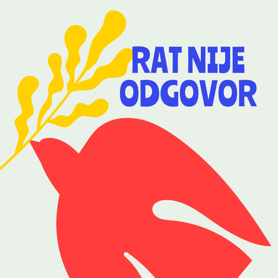 Očujte mir red vintage-retro