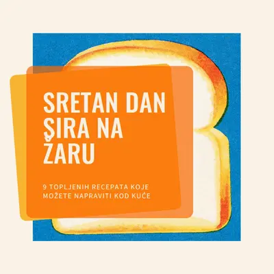 Sretan dan sira na žaru orange modern-bold