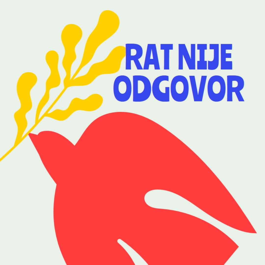 Očujte mir red vintage-retro