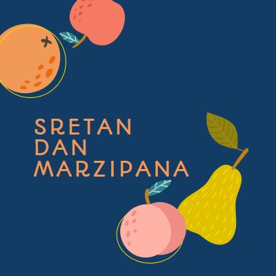 Sretan dan marzipana blue whimsical-line