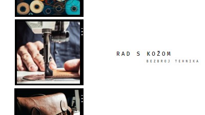 Rad s kožom white modern-simple