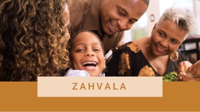 Zahvala brown modern-simple