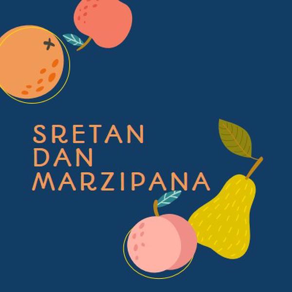 Sretan dan marzipana blue whimsical-line