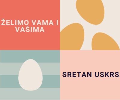 Sretan Uskrs vama i vašem orange modern-color-block