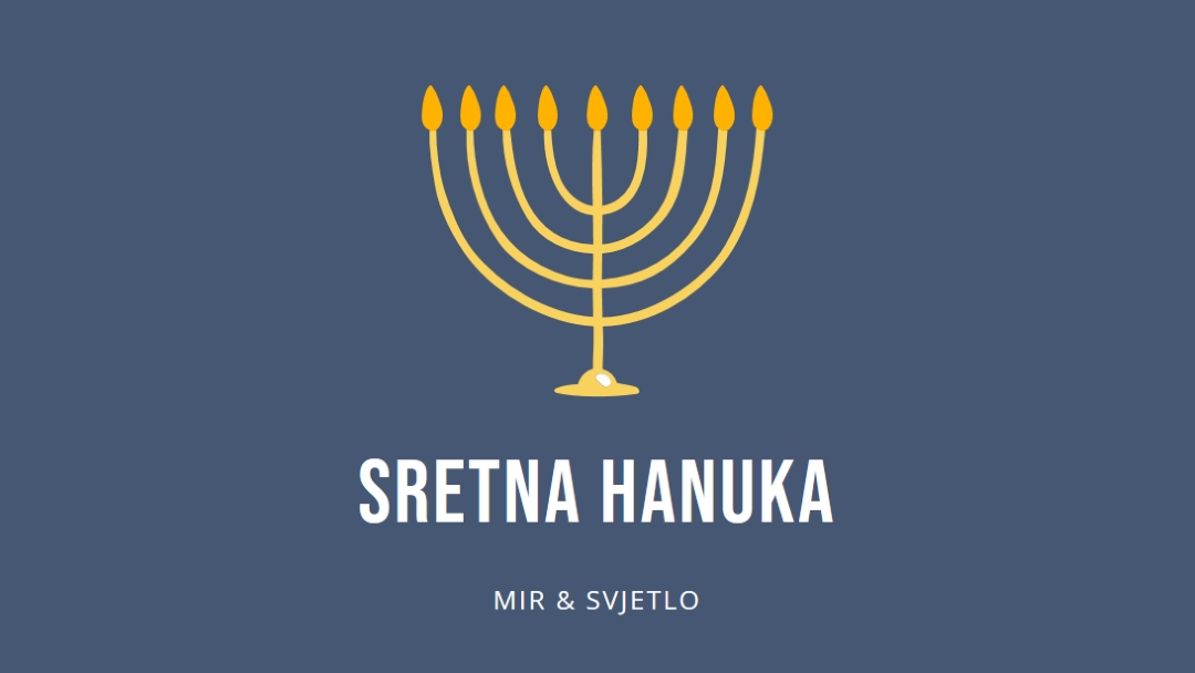 Hanuka Sameach blue modern-simple