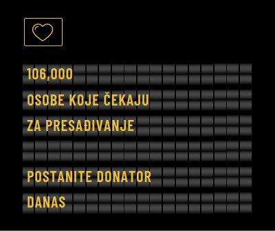 Postanite donator orgulje danas black modern-bold