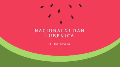 Nacionalni dan lubenice pink modern-simple